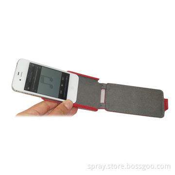 Soft Leather Hard Case/Cover/Protector for iPhone 4G/4S, Closes with Shielded Magnets